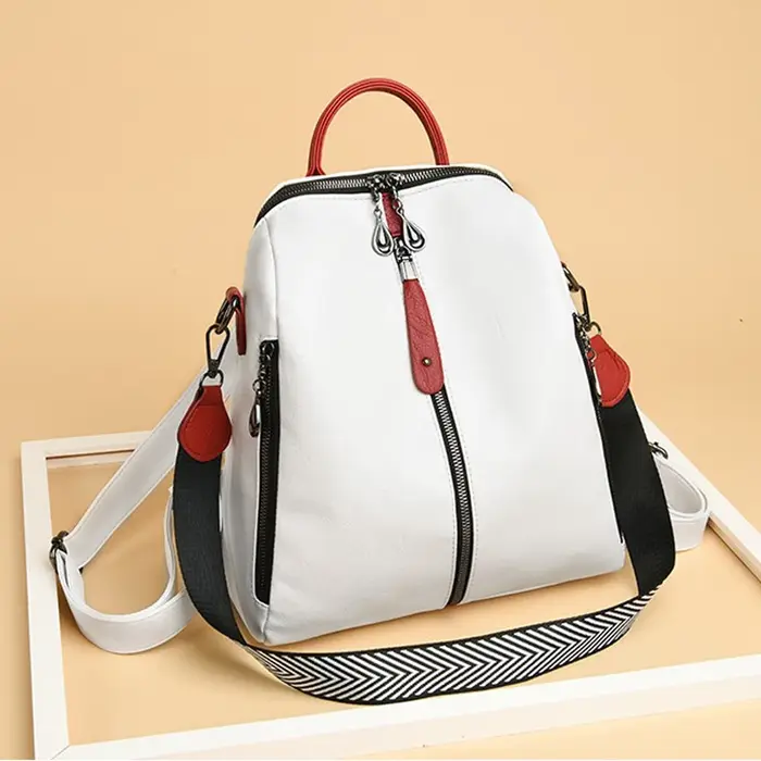 Sac à dos de luxe en cuir souple pour femmes