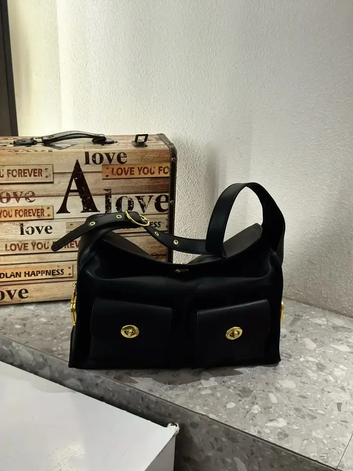 Sacs à main à bandoulière de style vintage pour femmes, sacs en cuir PU souple, grande capacité, fer