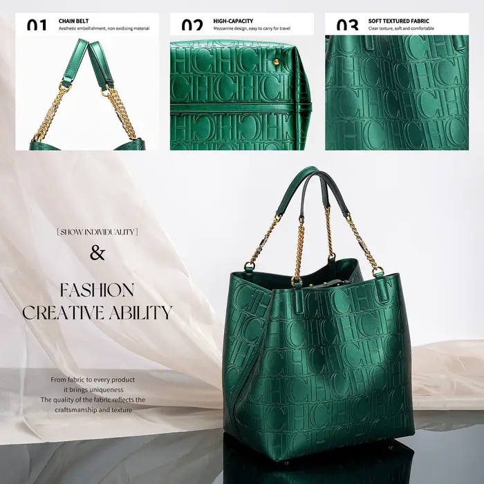 Sac à Main Rétro Classique avec Lettre Design pour Femme, Sacoche de Grande Capacité, Solide, Nouvel