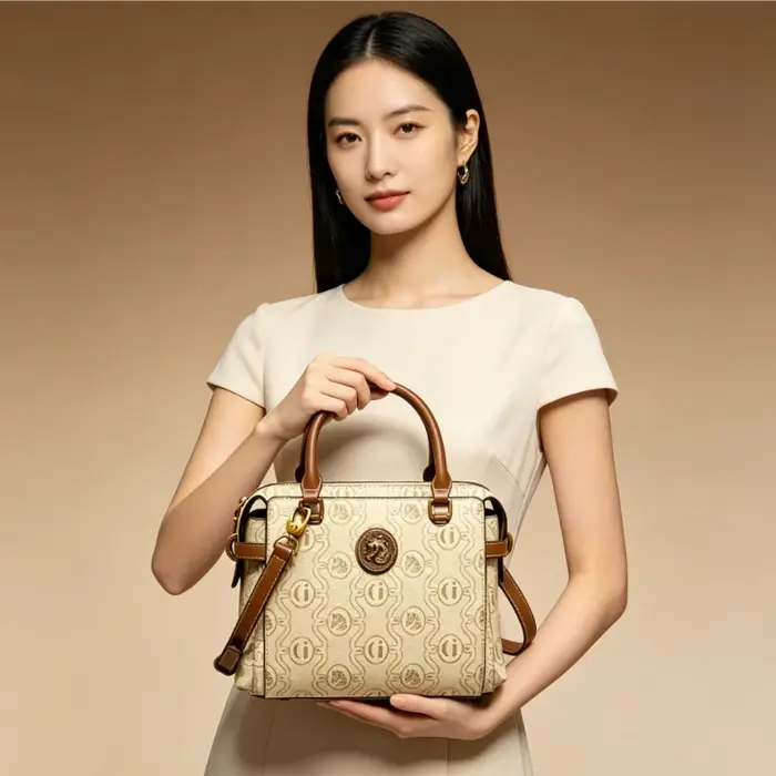 Sac messager chic en cuir pour femmes élégantes - Sac bandoulière classique et élégant de marque de créateur renommée