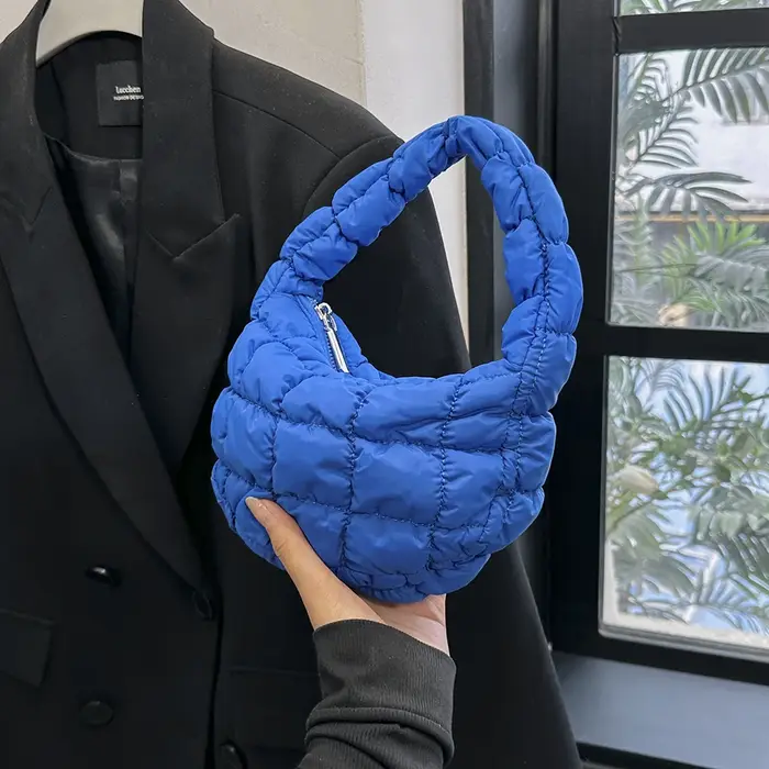 Sac à bandoulière rembourré matelassé pour femme