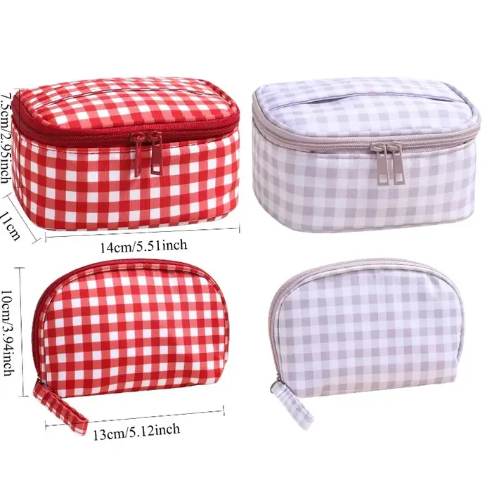 Sac à main mignon à carreaux rouges et violets pour femmes