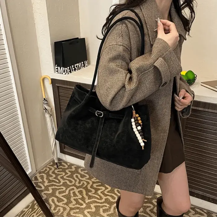 Sac à bandoulière en daim/cuir PU