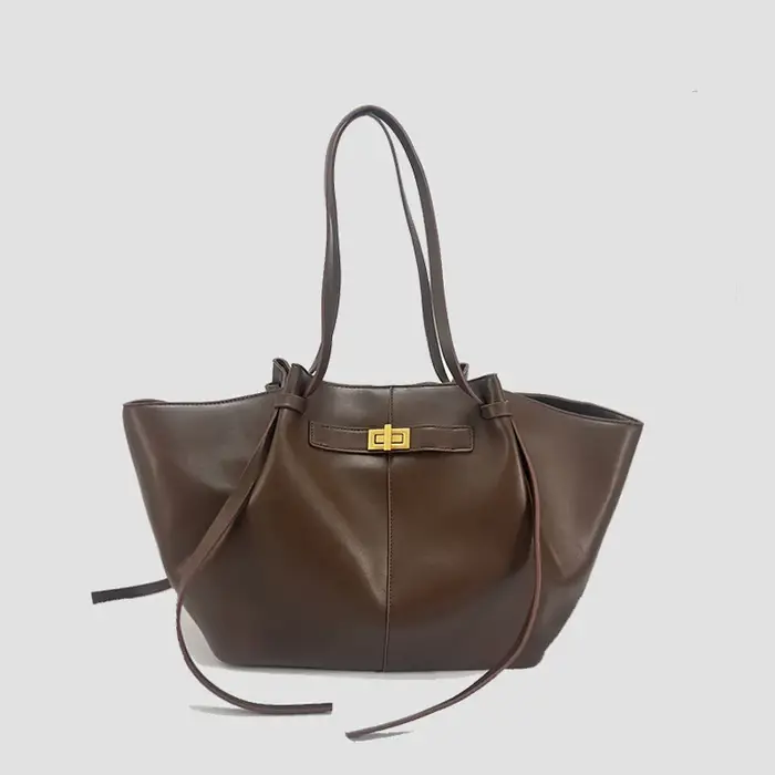 Sacs à main trapèze de grande capacité pour femmes, sacs à bandoulière de styliste avec serrure en m