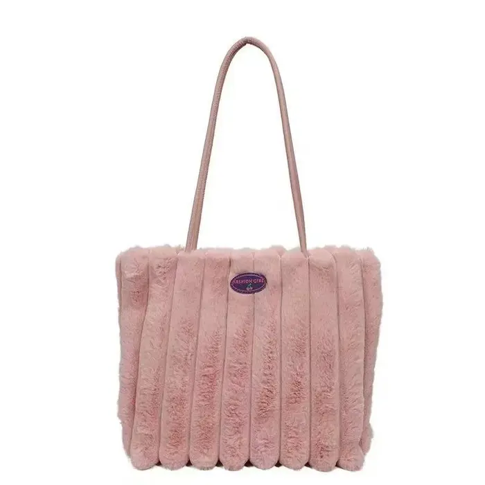 Sac fourre-tout en fausse fourrure pour femme