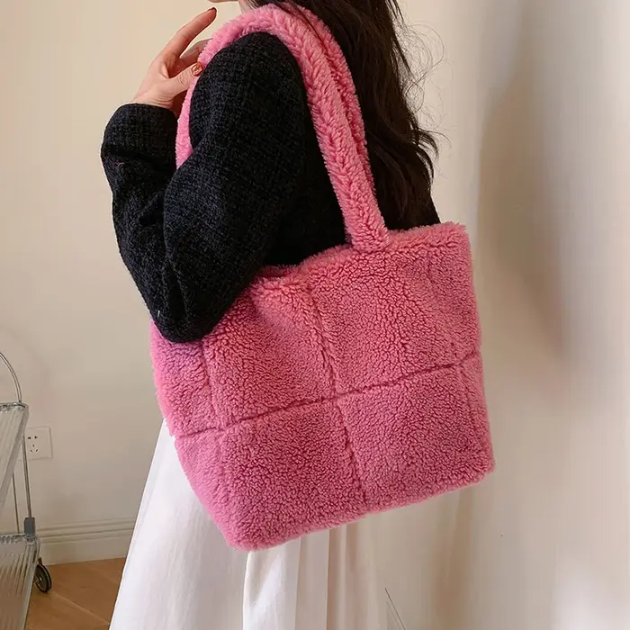 Sac de luxe en fausse fourrure pour femmes