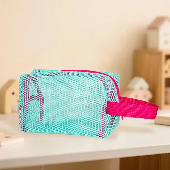 Petit sac à main pour femme Dopamine aux couleurs macaron, sac à poignée octogonale en maille, trous