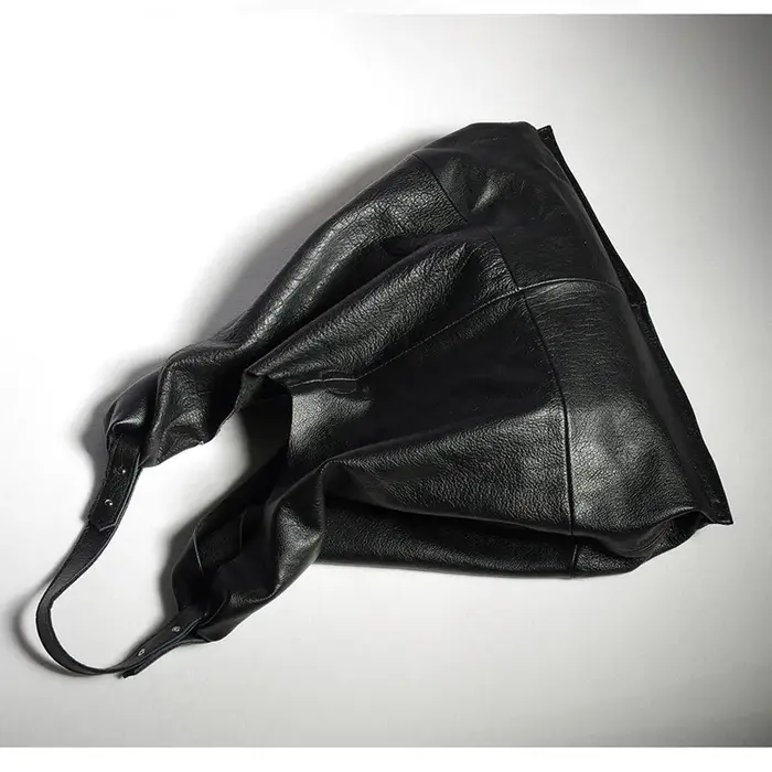 Sac de Shopping Vintage en cuir de vache naturel, sac en forme de croissant, grande capacité, super