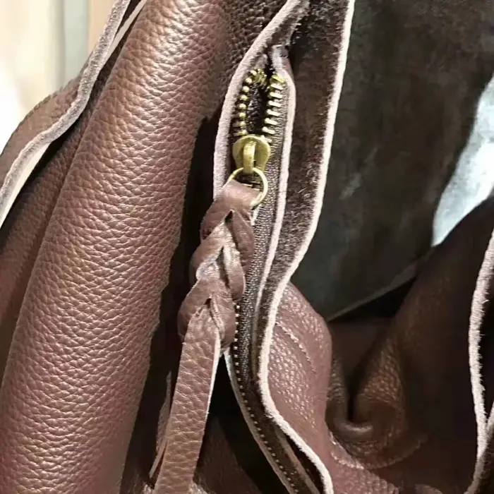 Sac à bandoulière en cuir véritable souple pour femmes, première couche de peau de vache, style rétr
