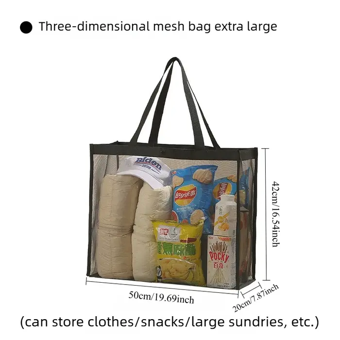 Sac de plage en maille grande capacité