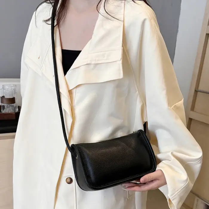 Sac à main en cuir de vachette véritable pour femme