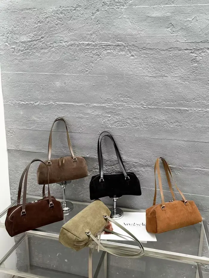 La première couche de sac de bowling Boston givré rétro en peau de vache avec un sac fourre-tout à une épaule de grande sensibilité et de grande capacité.