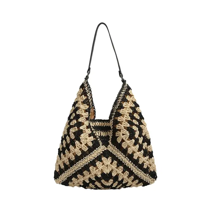 Sac bandoulière tissé style bohème pour femme