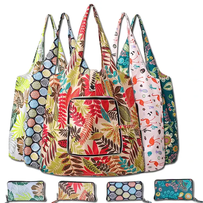 Sac de courses pliable écologique imprimé tendance