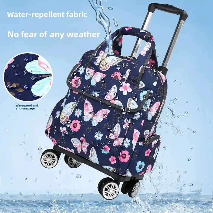 Sac polochon à roulettes pliable