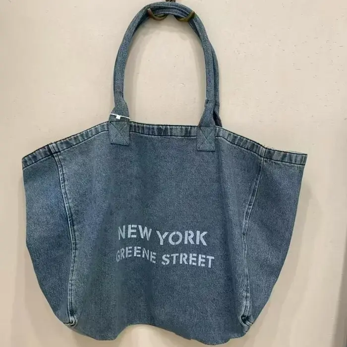Sac fourre-tout en toile denim pour femme