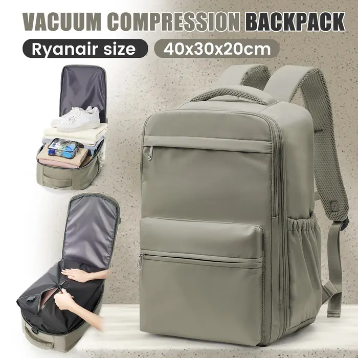 Ryanair 40x30x20 sac à dos de voyage sac à dos de compression sous vide avec pompe