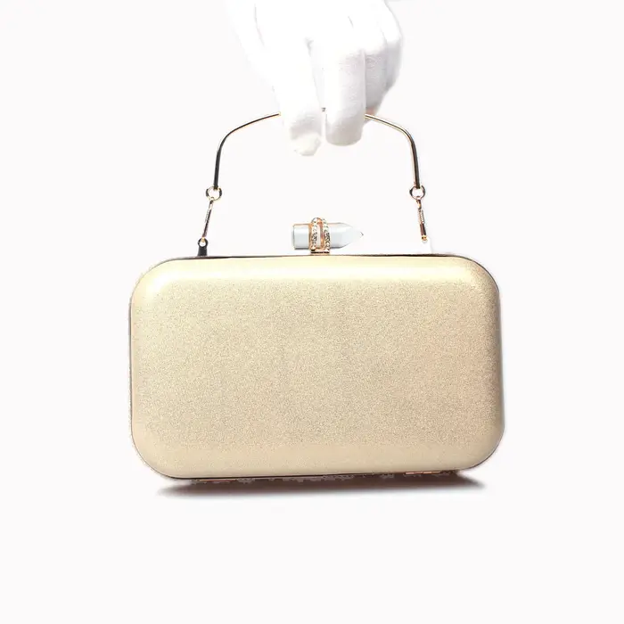 Sac à main en cristal doré et diamant rouge, pochette pour femme