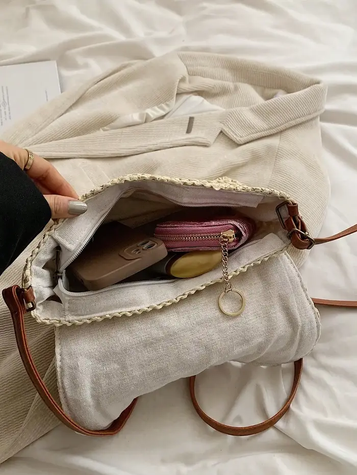 Nouveau sac en paille tressée pour femme