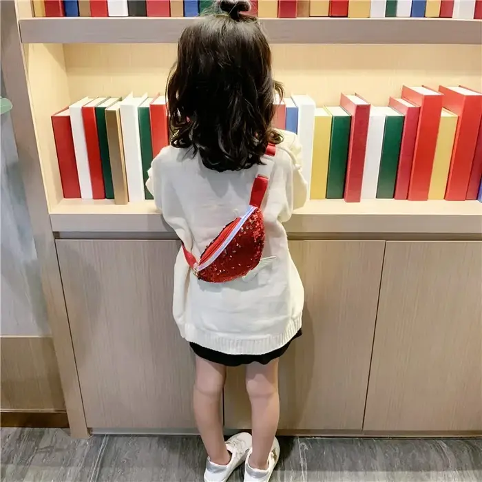 Sac banane à sequins pour fille