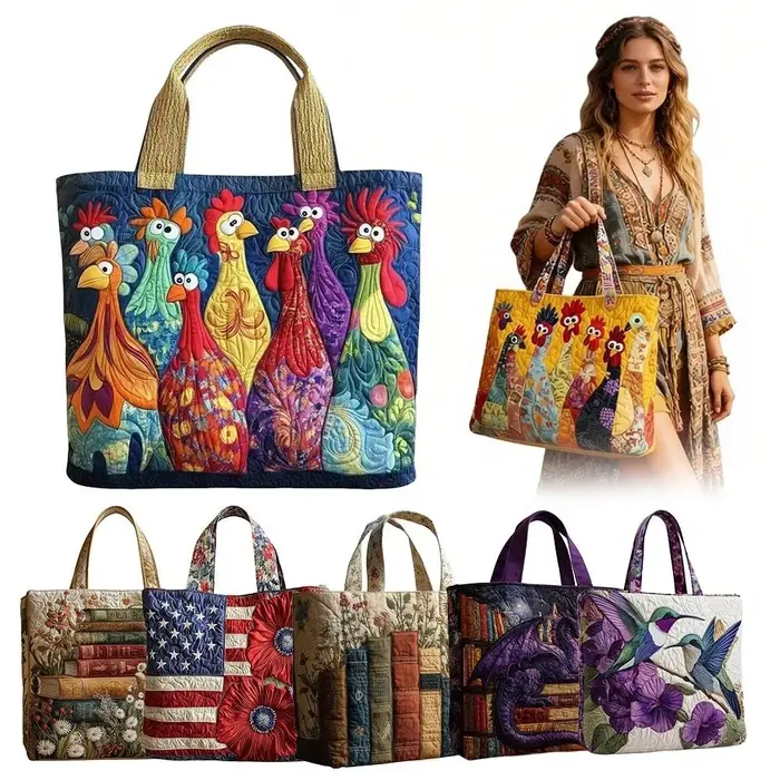Sac fourre-tout matelassé vintage tendance