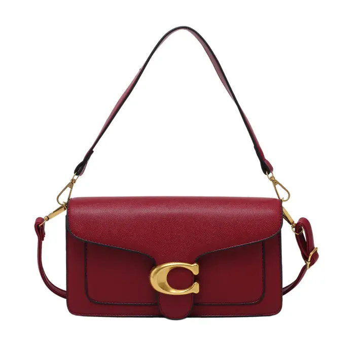Sac à bandoulière simple en cuir PU pour femmes