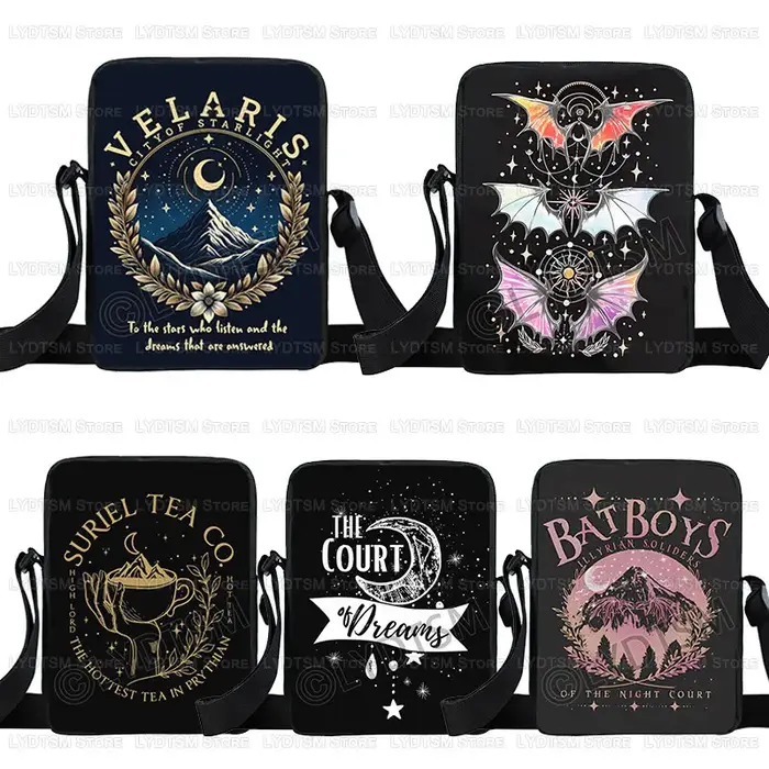 Velaris City of Starlight ACOTAR imprimer sac à bandoulière la cour de nuit femmes sac à main Suriel thé Co sacoche sacs de messager cadeau