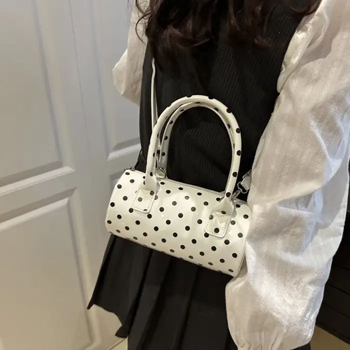 Sac bandoulière simple à pois