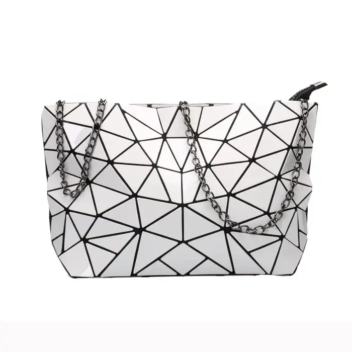 Sac à bandoulière chaîne pour femme, sac à main tendance, sac messager géométrique, sac bandoulière