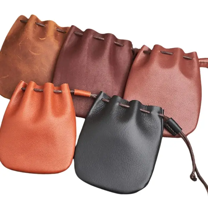 Porte-monnaie en cuir véritable pour hommes et femmes