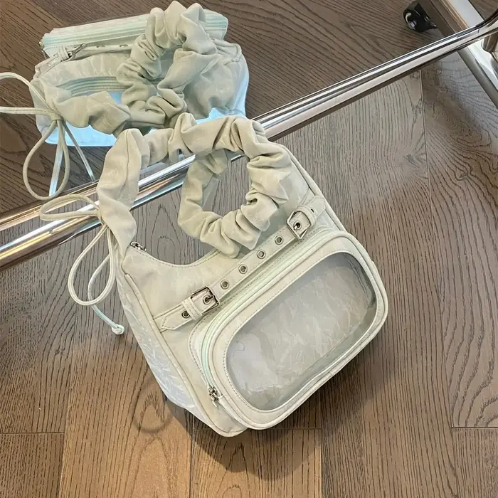 Sac Ita froncé à lacets et nœuds, sacs à bandoulière sous le bras, petit sac carré polyvalent, sacs 