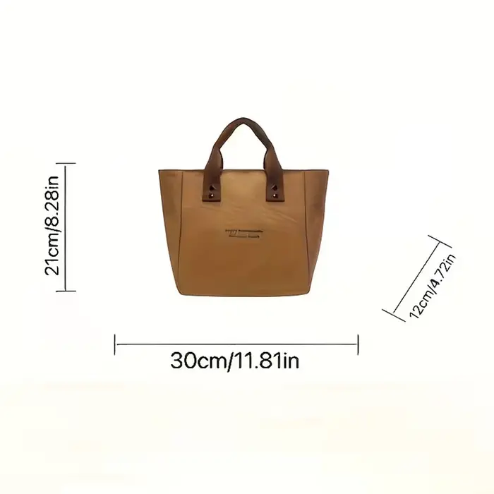 Sac fourre-tout décontracté en toile avec pendentif cloche et fermeture éclair ; ce sac