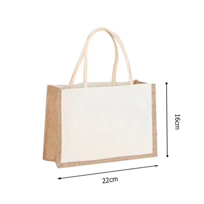 Sac de courses fourre-tout en toile de Jute, Vintage, réutilisable, pour épicerie, mariage, annivers