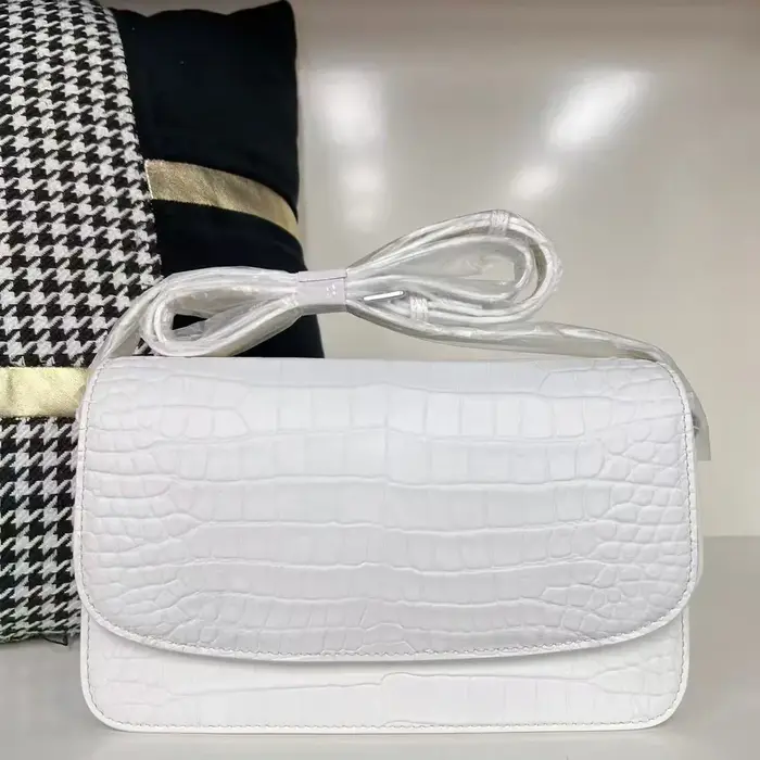 1 sac à bandoulière en cuir de Crocodile véritable de petite taille pour femmes sac