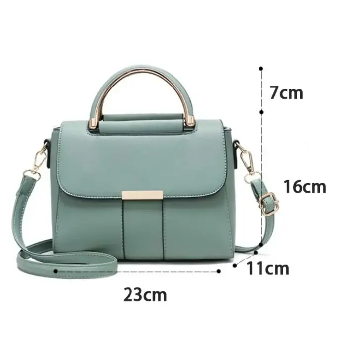 Petit sac à main en cuir PU couleur unie réglable fourre-tout décontracté bandoulière carré sac à bandoulière dame