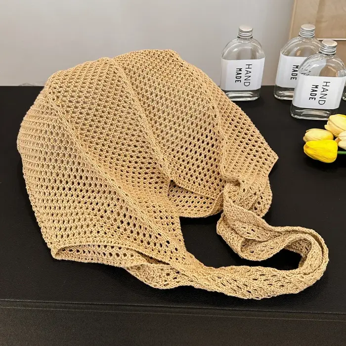Sacs en paille tissés faits à la main pour femmes