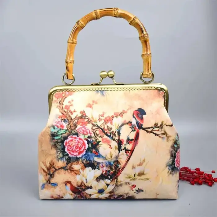 Bois main serrure coquille sacs Vintage sac de créateur femmes épaule sac à bandoulière chaîne fourre-tout