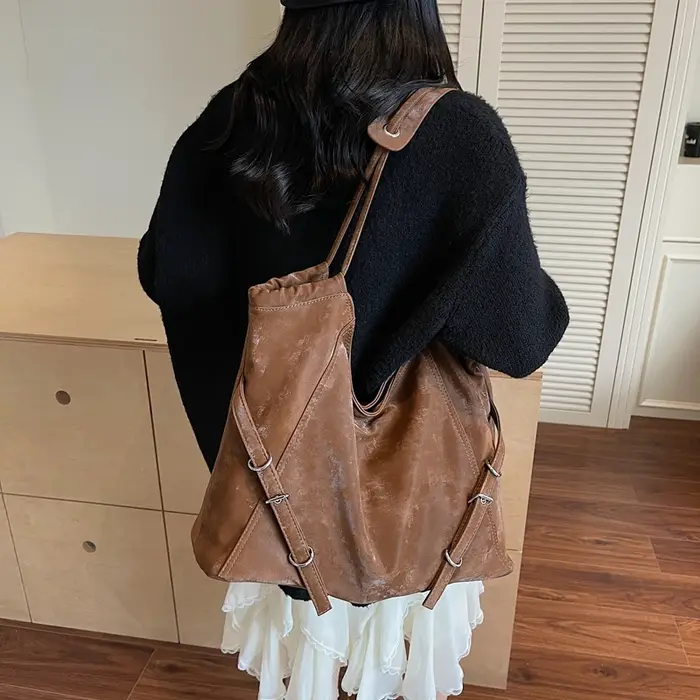 Sac de Shopping Vintage en cuir Pu