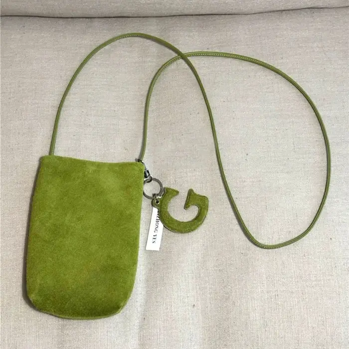 Mini sac portable en daim pour téléphone portable