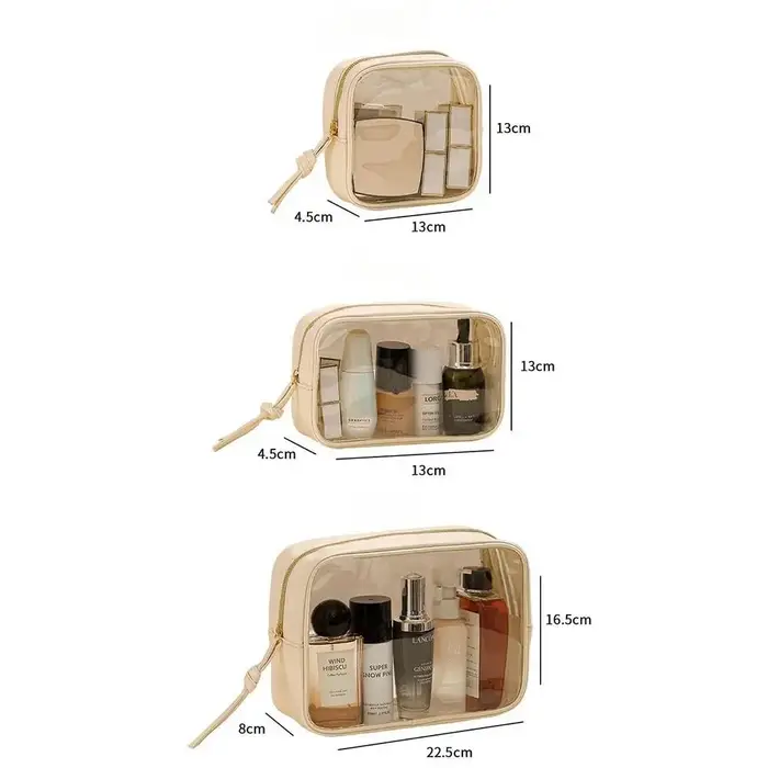 Sac de maquillage Transparent en PVC