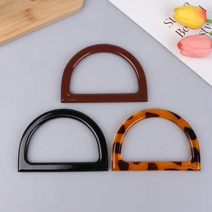 2 pièces poignées de sac en forme de D bricolage remplacement sac à main fourre-tout