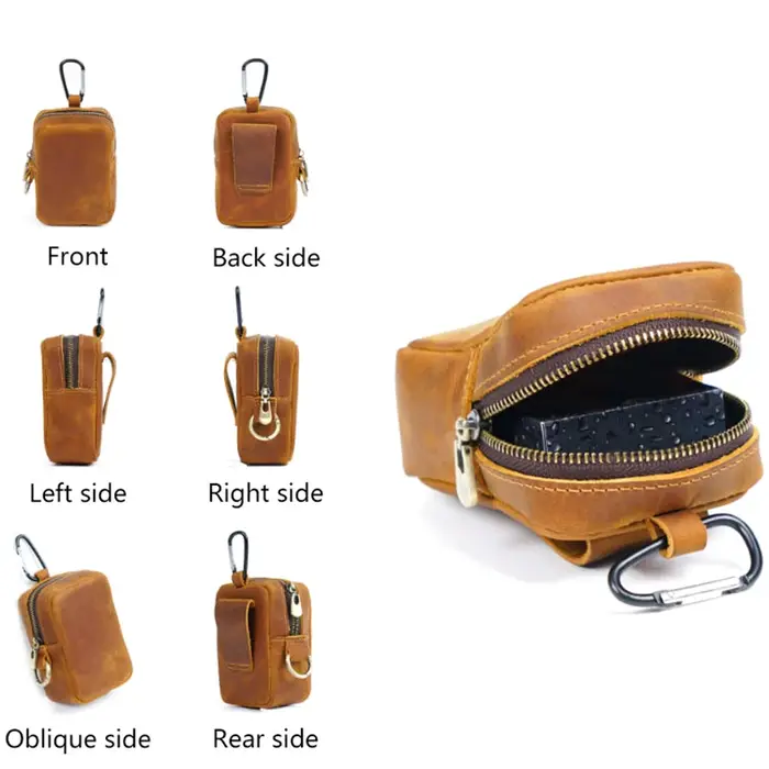 Sac en cuir avec fermeture éclair