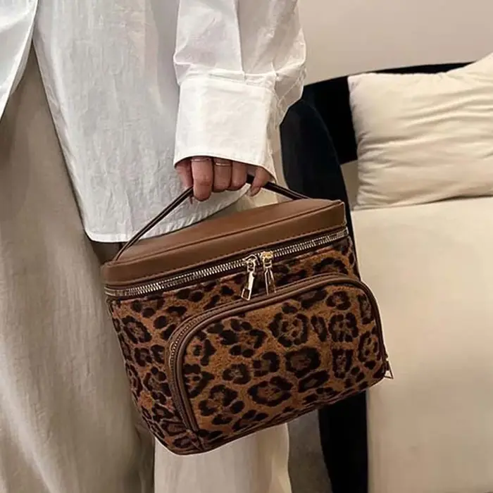 Sac à main imprimé léopard