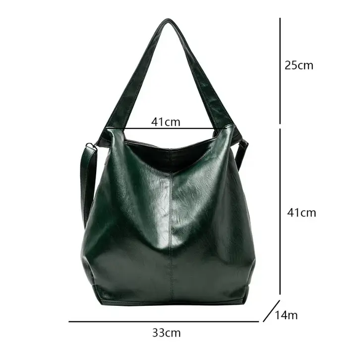Grand sac fourre-tout en cuir pour femmes