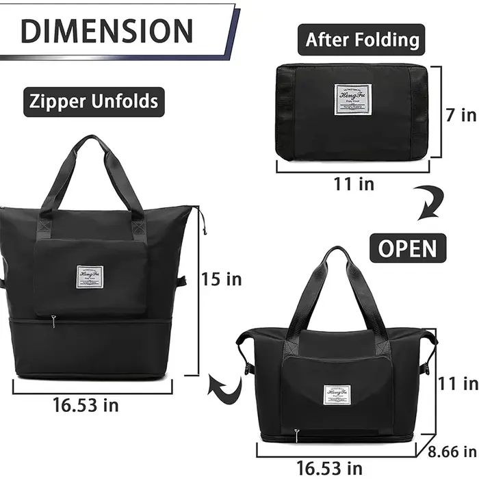 Sac de voyage pliable et extensible
