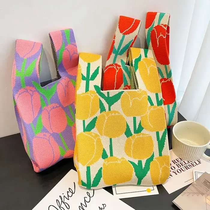 Sac à main en tricot fait à la main pour femmes