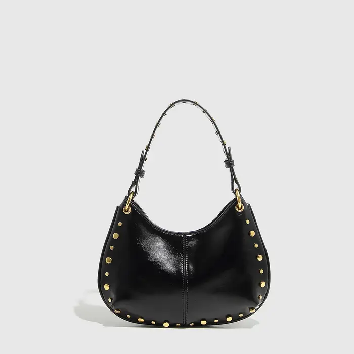 Sac à main clouté de Style Punk, sac à bandoulière simple réglable pour femmes, Design de Niche clou