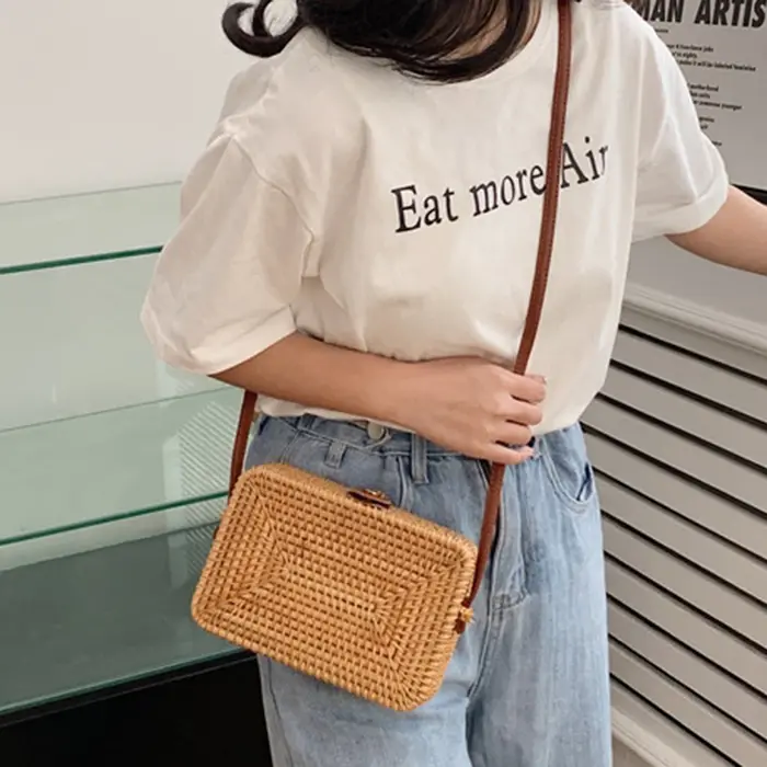 Sac à bandoulière tissé à la main pour femmes