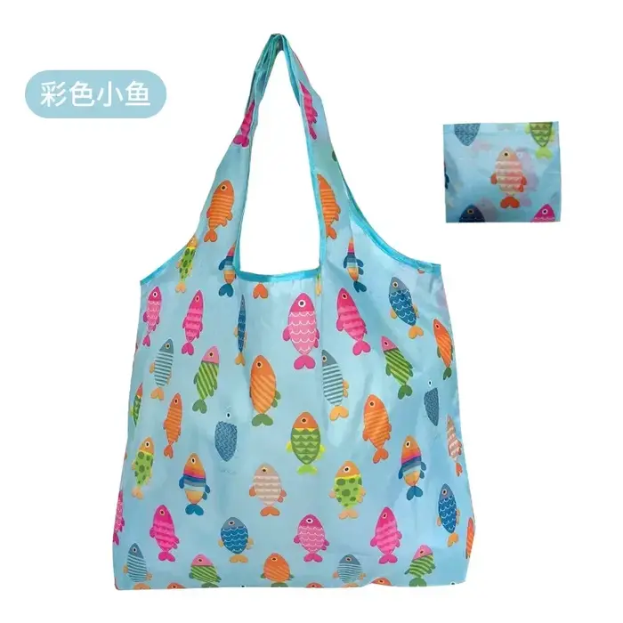 Grande taille en Nylon grand fourre-tout ECO réutilisable Polyester Portable épaule femmes sacs à main pochette pliante sac à provisions pliable