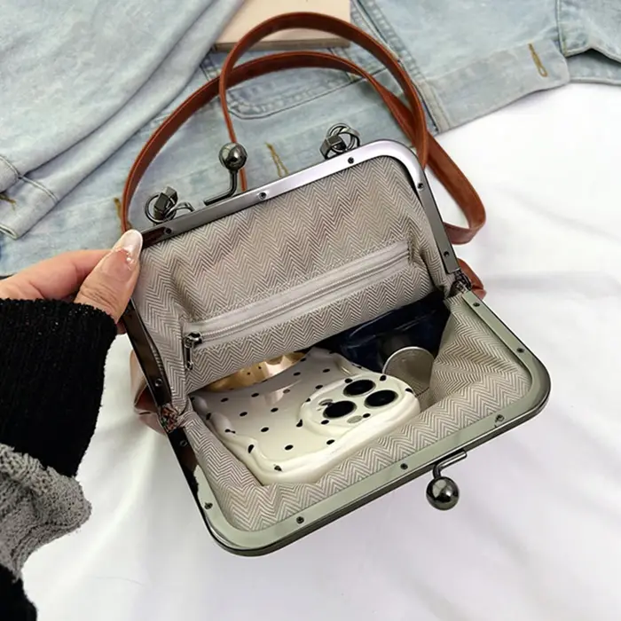 Sac à main marron de Style Vintage pour femmes